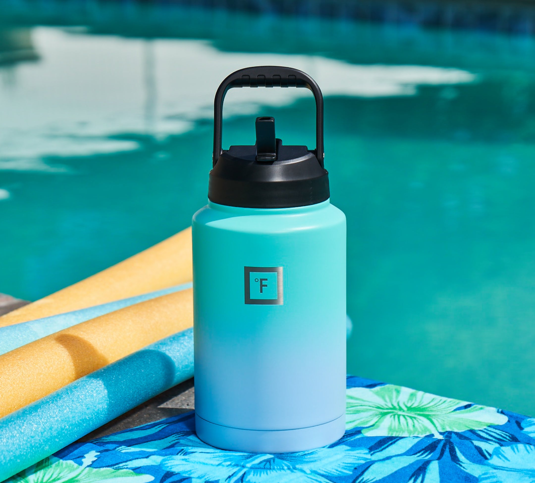 One Gallon Water Bottle With Straw and Spout Lids – Iron Flask